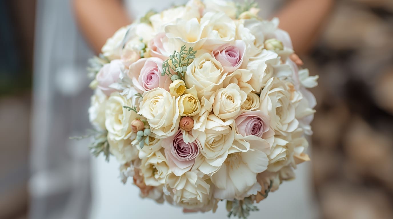 Seizoensboeket met tulpen en narcissen